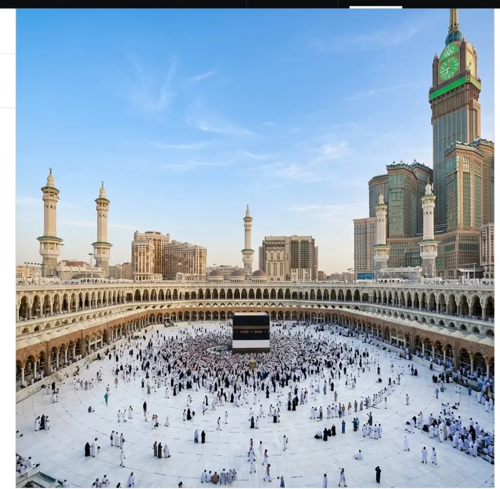 Makkah Clock Tower and Holy Kaaba View - SaudiPak Hajj and Umrah Services Pakistan